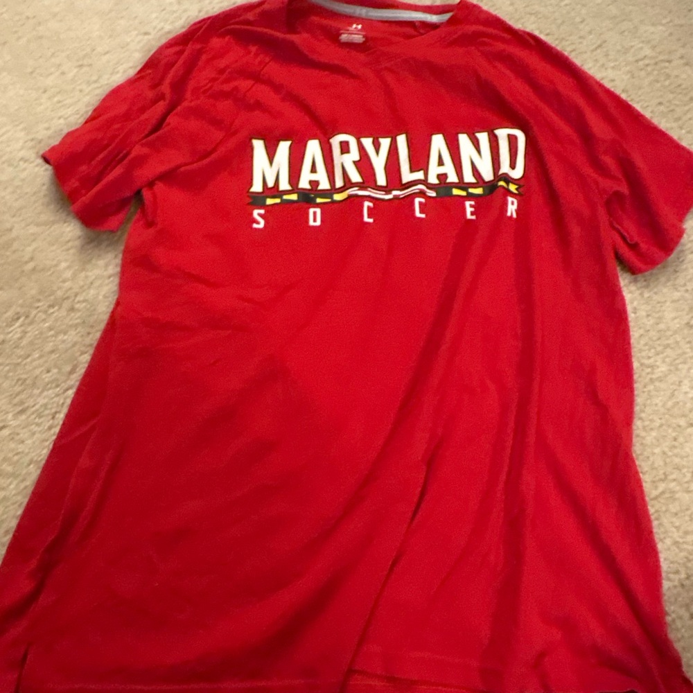 Under Armour Red Maryland Soccer Tee